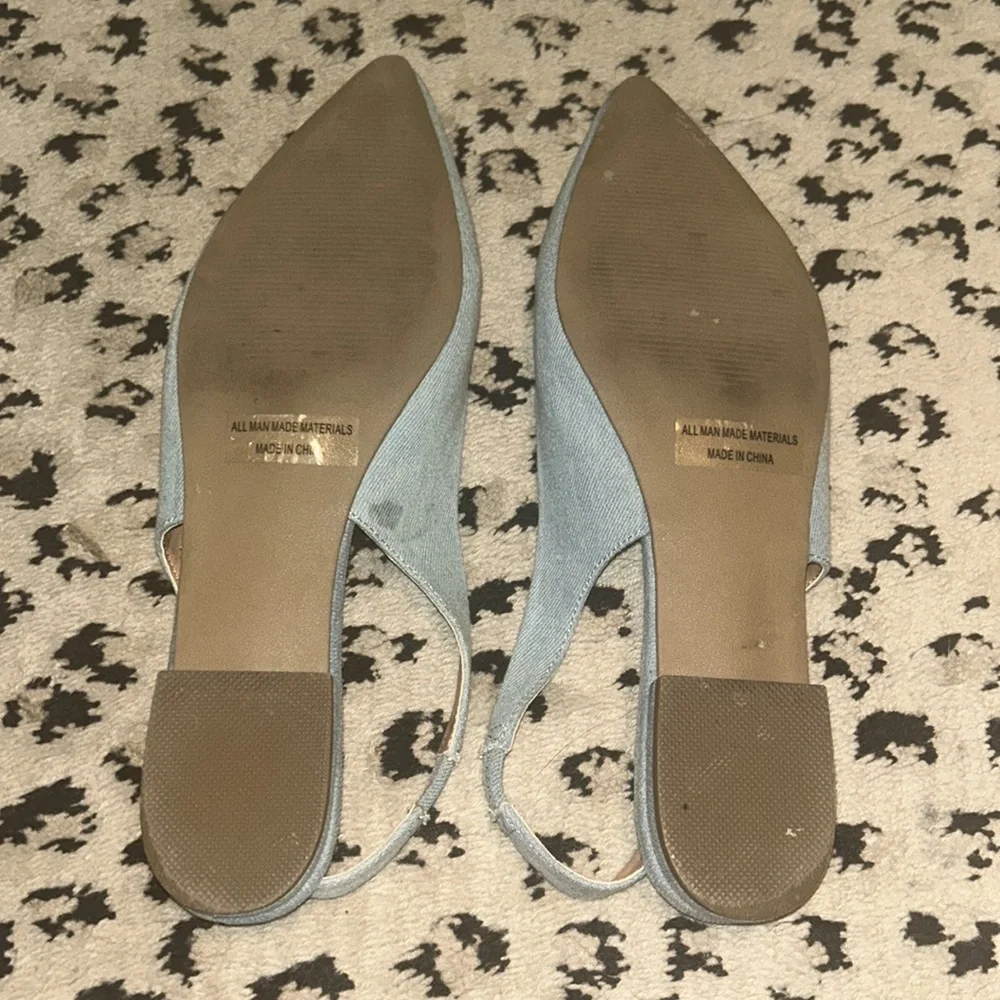 DV by Dolce Vita Women's Light Blue Slingback Flats - Picture 3 of 4